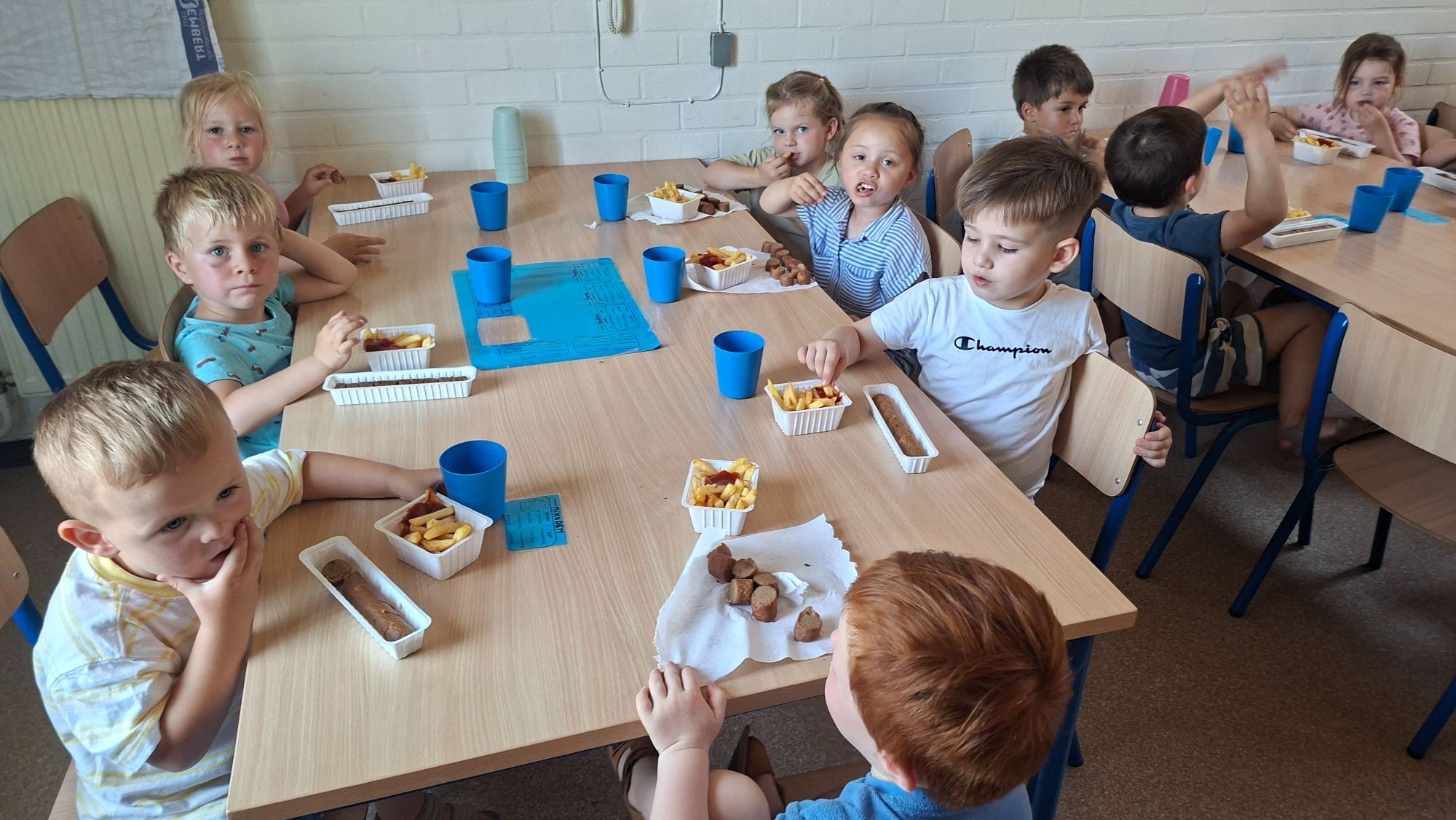 Frietjes op school